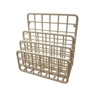 Vintage 1980s Yaffa Design‎ Catch-All Desk Storage Organizer Rack White Plastic